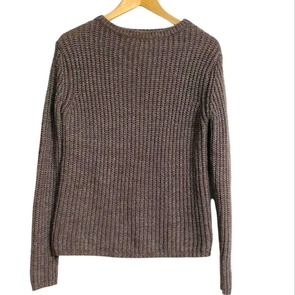Mango Sweaters - Mango Taupe Ribbed Crew Neck Sweater Women Size S